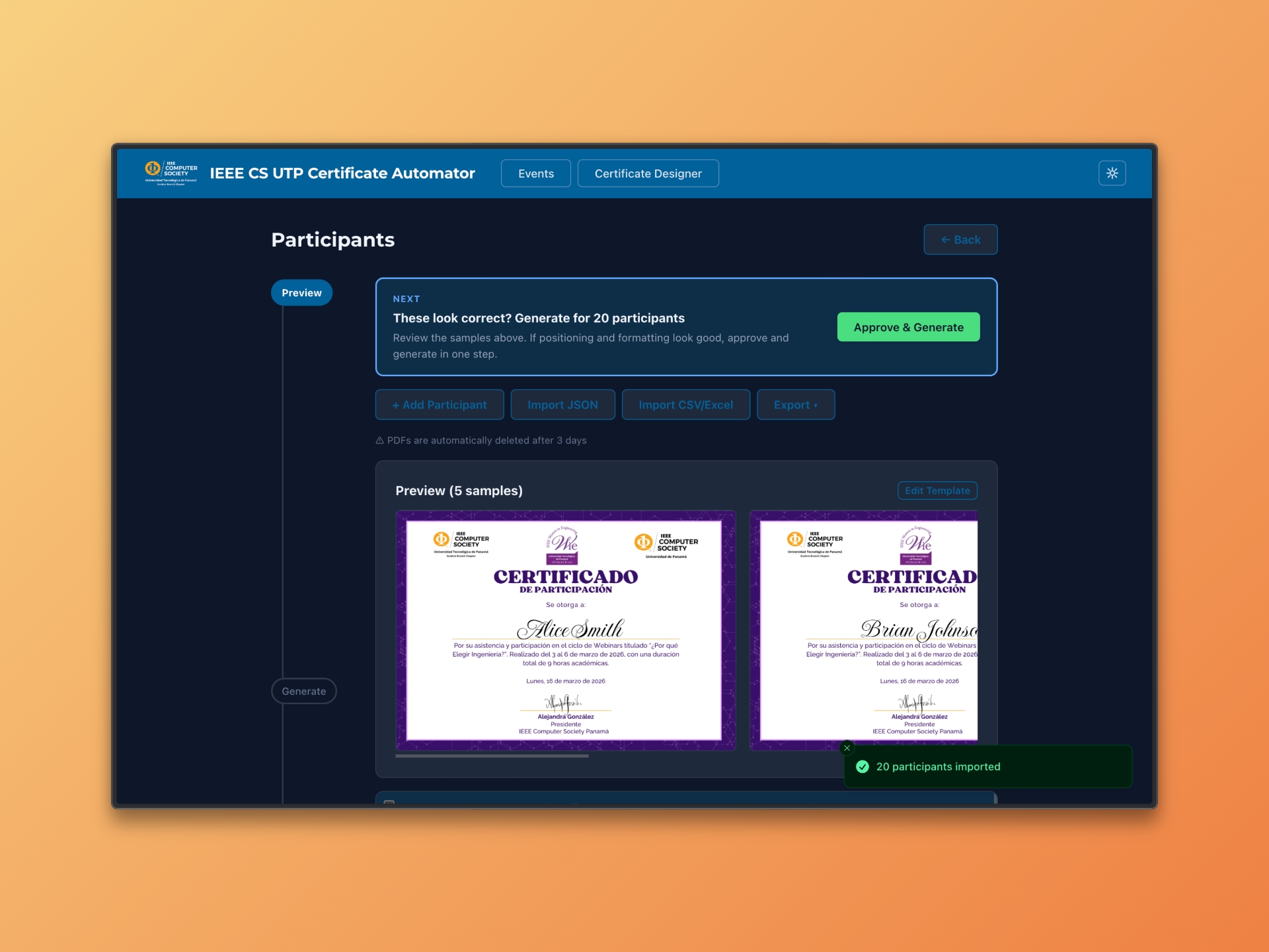 Project screenshot