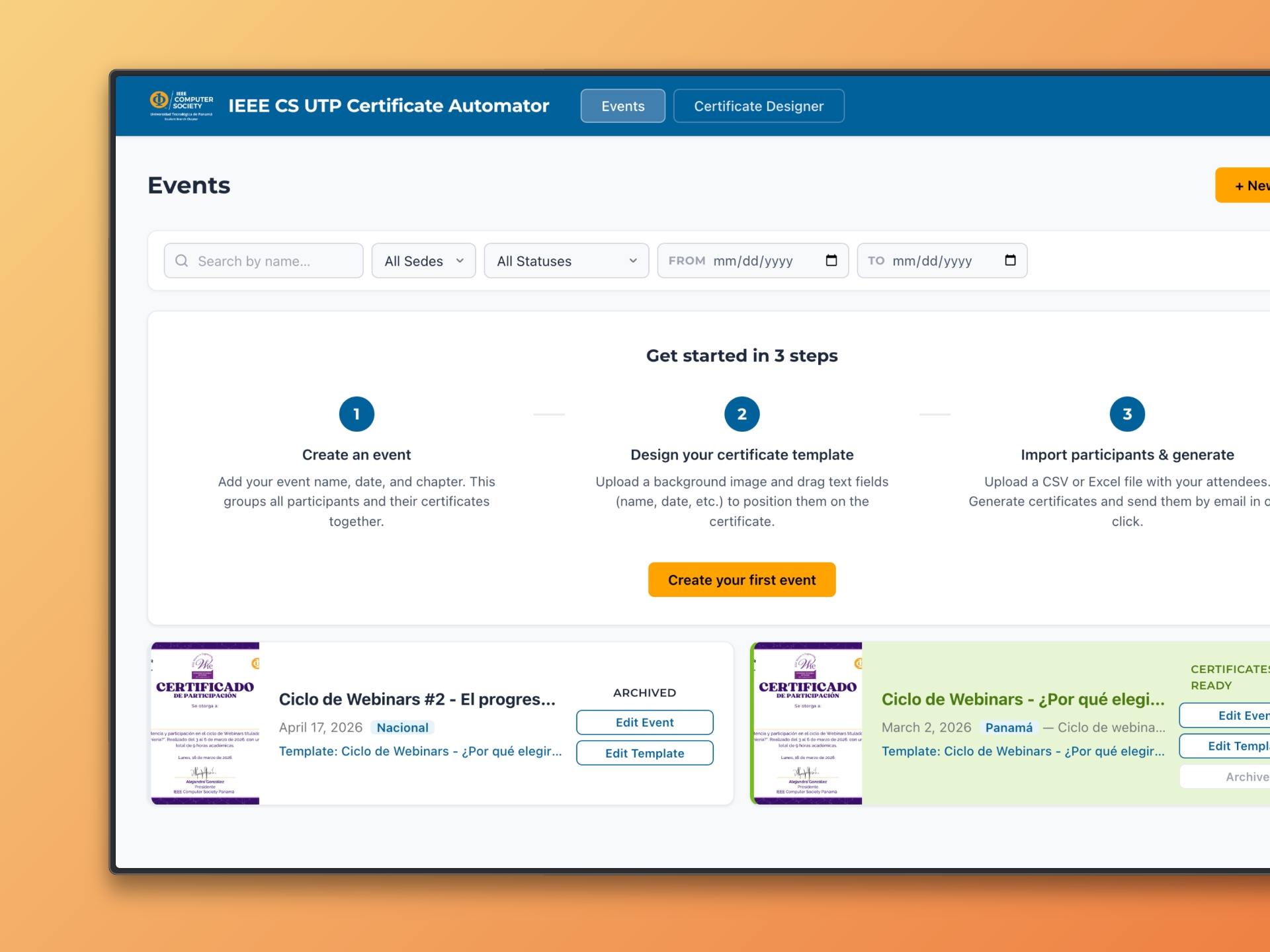 Certificate Automator Tool for IEEE CS UTP